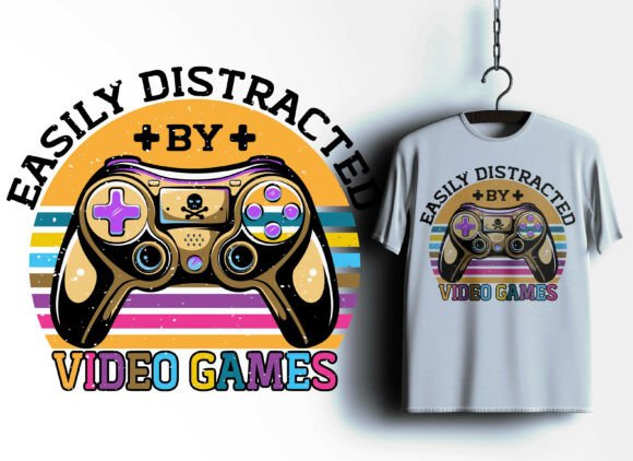 Controller Pop Art & Gaming T-Shirt Design: Where Retro Arcade Meets Streetwear