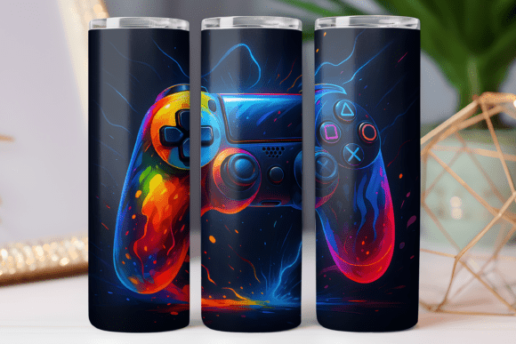 Create Your Perfect Gaming Setup with the Color Gaming Tumbler Wrap 20oz Skinny