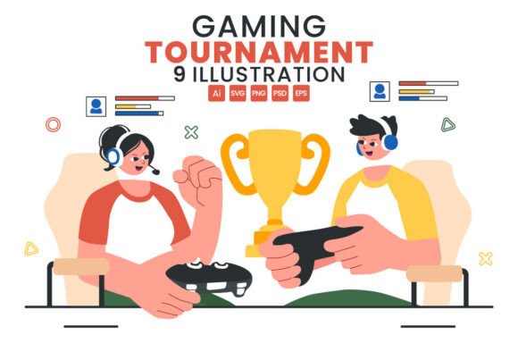 E-Sports Gaming Tournament Vector Illustration for Creators