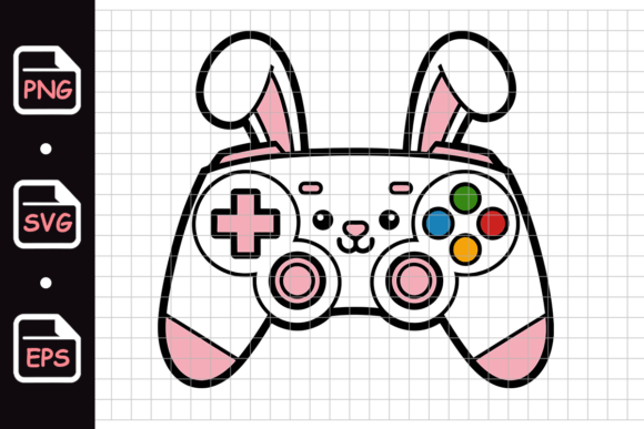 Easter Cute Bunny Gaming Controller Design Set