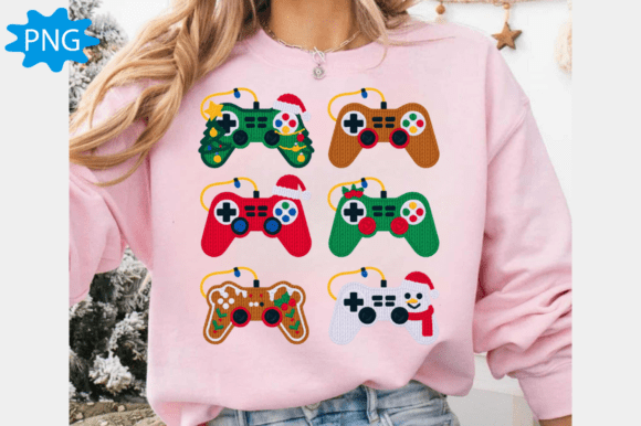Elevate Your Brand with Retro Christmas Gaming Controller PNG