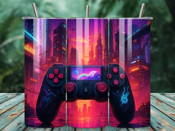 Esports Red Gaming Controller Tumbler