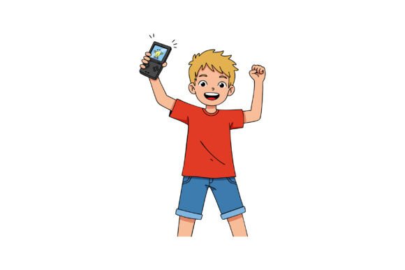 Excited Boy Holding Handheld Gaming Cons: A Strategic Asset for Modern Visual Communication