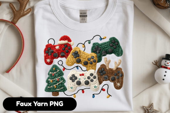 Faux Yarn Crochet Christmas Gaming PNG: A Versatile Digital Asset for Creators and Small Businesses
