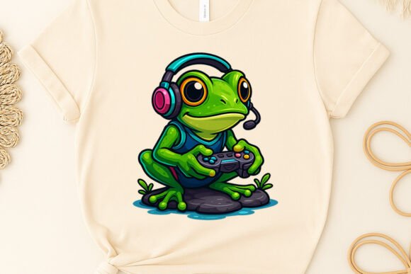 Funny Frog Gamer Gaming Clipart Png Art