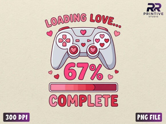 Funny Valentine Gaming PNG Loading Love