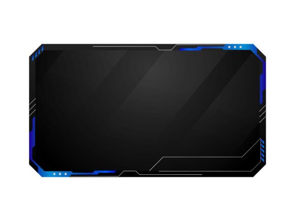Futuristic Gaming Screen and Border SVG: A Multi-Format Design Solution for Modern Creatives