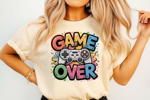 Game Over Gaming Controller Artwork: A Bold Design for Modern Gaming Projects