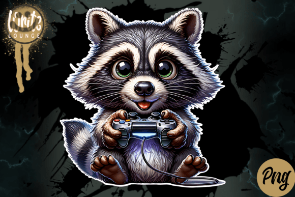Gamer Raccoon Gaming as a Strategic Design Asset for Sublimation and Branding