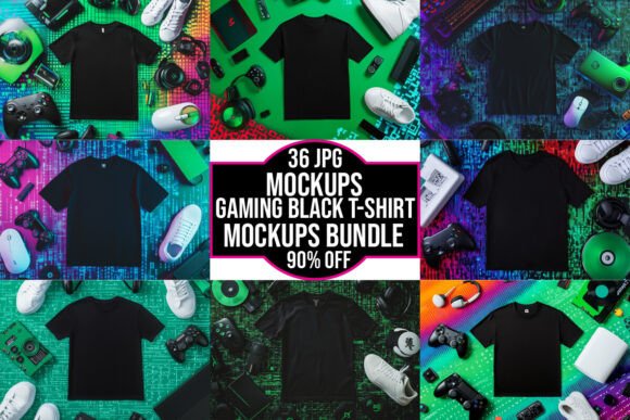 Gaming Black T-shirt Mockup Bundle – Real Ways Creators and Brands Use It Every Day