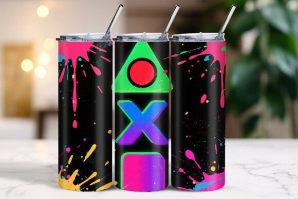 Gaming Controller Abstract Art Tumbler Wrap