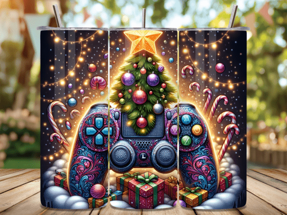 Gaming Controller Christmas Tree Tumbler