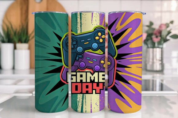 Gaming Day Controller 20oz Tumbler Wrap: The Ultimate Sublimation Design for Gamers and Crafters