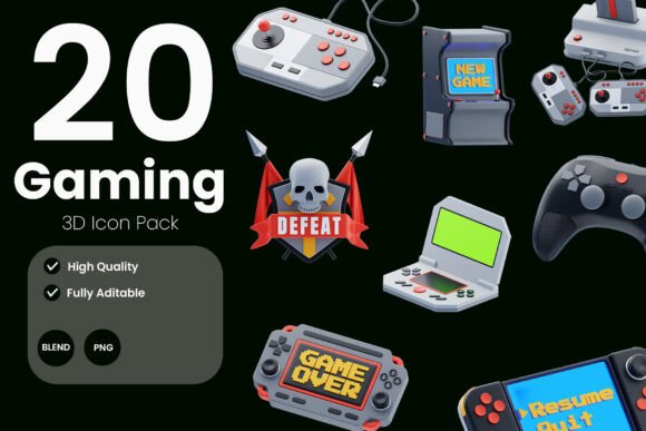 Gaming Equipment 3D Icon Pack: A Practical Resource for Modern Design Workflows