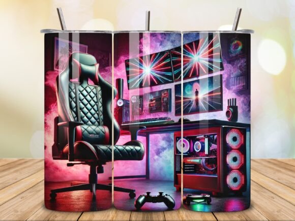 Gaming Gamer Gift Video Tumbler Wrap V.4: A Versatile Design for Creators and Small Businesses