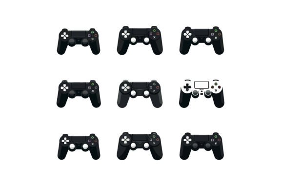 Gaming Joystick Clipart Set: Vector Assets for Modern Creators