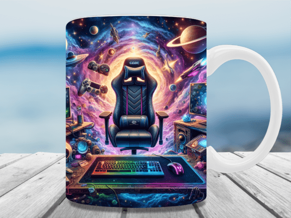 Gaming Setup Space Universe Mug Wrap: A Practical Review of a Sublimation Design Bundle