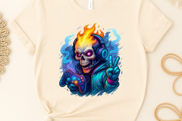 Gaming Sublimation Skeleton Clipart PNG Guide