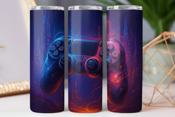 Gaming Tumbler Wrap Designs for 20oz Skinny Sublimation