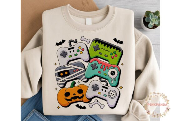 Halloween Gaming Controllers PNG Clipart: A Versatile Asset for Creators and Small Businesses
