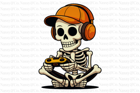 Halloween Skeleton Gamer Gaming Fall PNG: A Versatile Digital Asset for Creators and Entrepreneurs