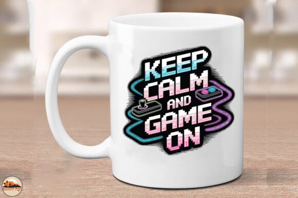 Keep Calm and Game On: Gaming Quote PNG