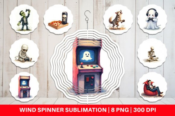Monster Gaming Night Wind Spinner: A Fresh Take on Sublimation Design