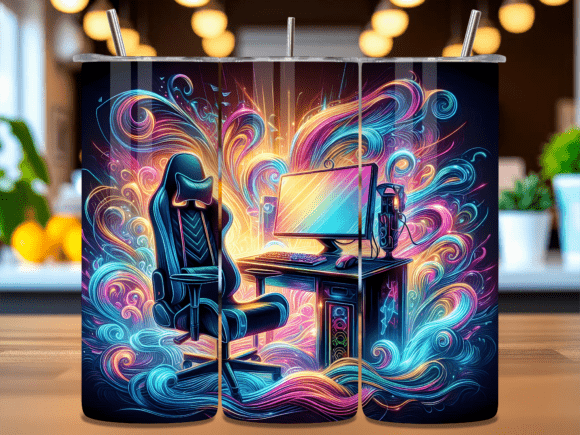 PC Gaming Setup Swirl Tumbler Wrap PNG: Your Guide to Custom Gaming-Themed Drinkware