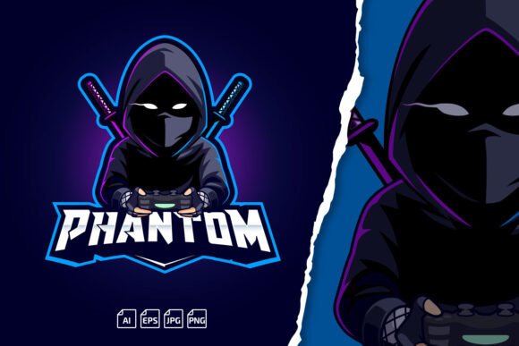 Phantom Gaming E-sport Editable Logo Template: A Versatile Branding Solution for Streamers and Teams