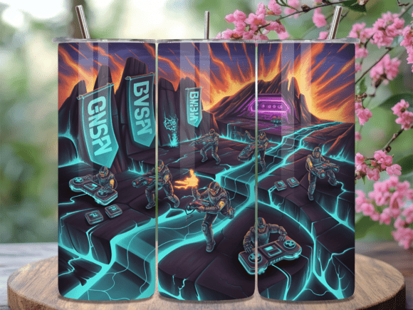 Sci-Fi Gaming Space Warrior Tumbler Wrap: A Bold New Frontier for Sublimation Crafting