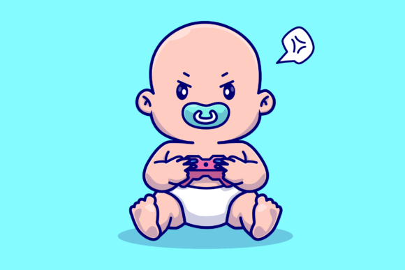 The Appeal and Utility of Cute Baby Gaming Cartoon Illustrations in Modern Design