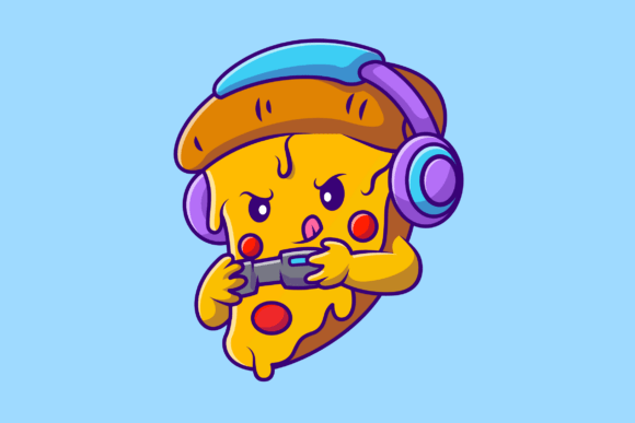 Why Your Designs Deserve a Cute Pizza Gaming Cartoon Illustration Instead of Messing with Clip Art